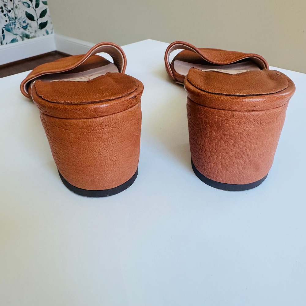 Brother Vellies Brown Leather Slide Mule Heels Size 10 - Picture 7 of 8